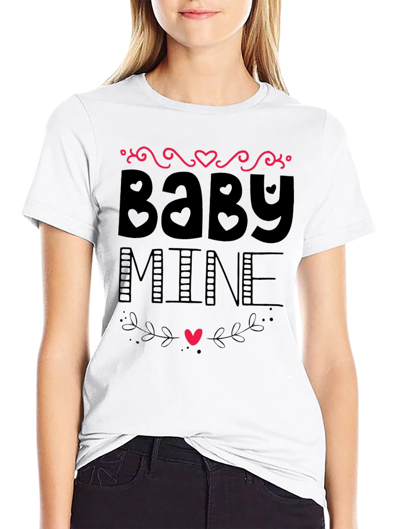 Baby Mine Graphic Tee - Heart Design