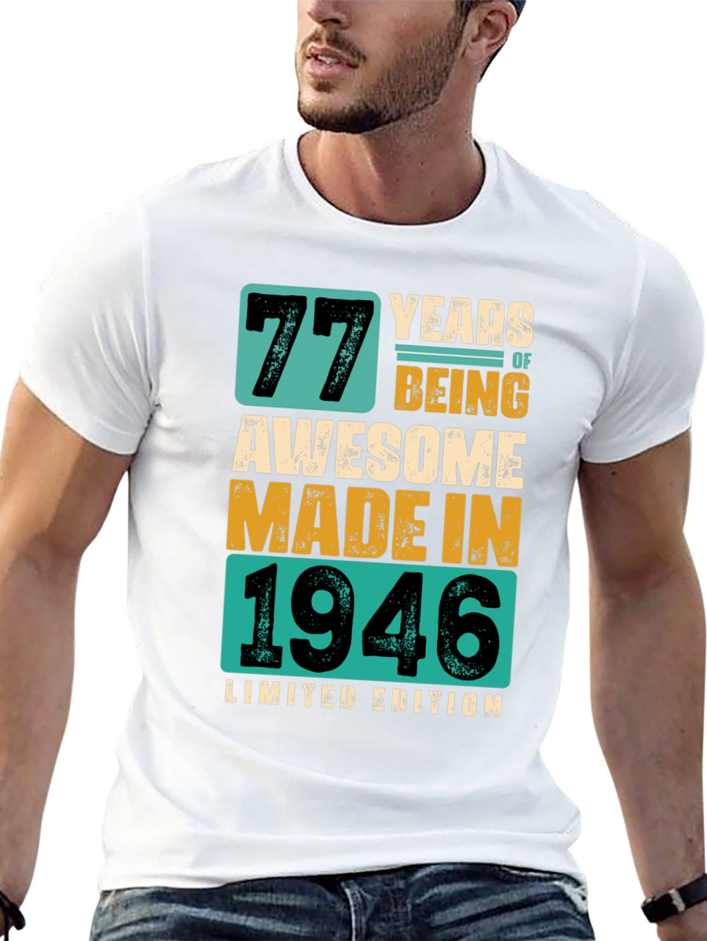 77 Years Awesome Made In 1946 Limited Edition T-Shirt