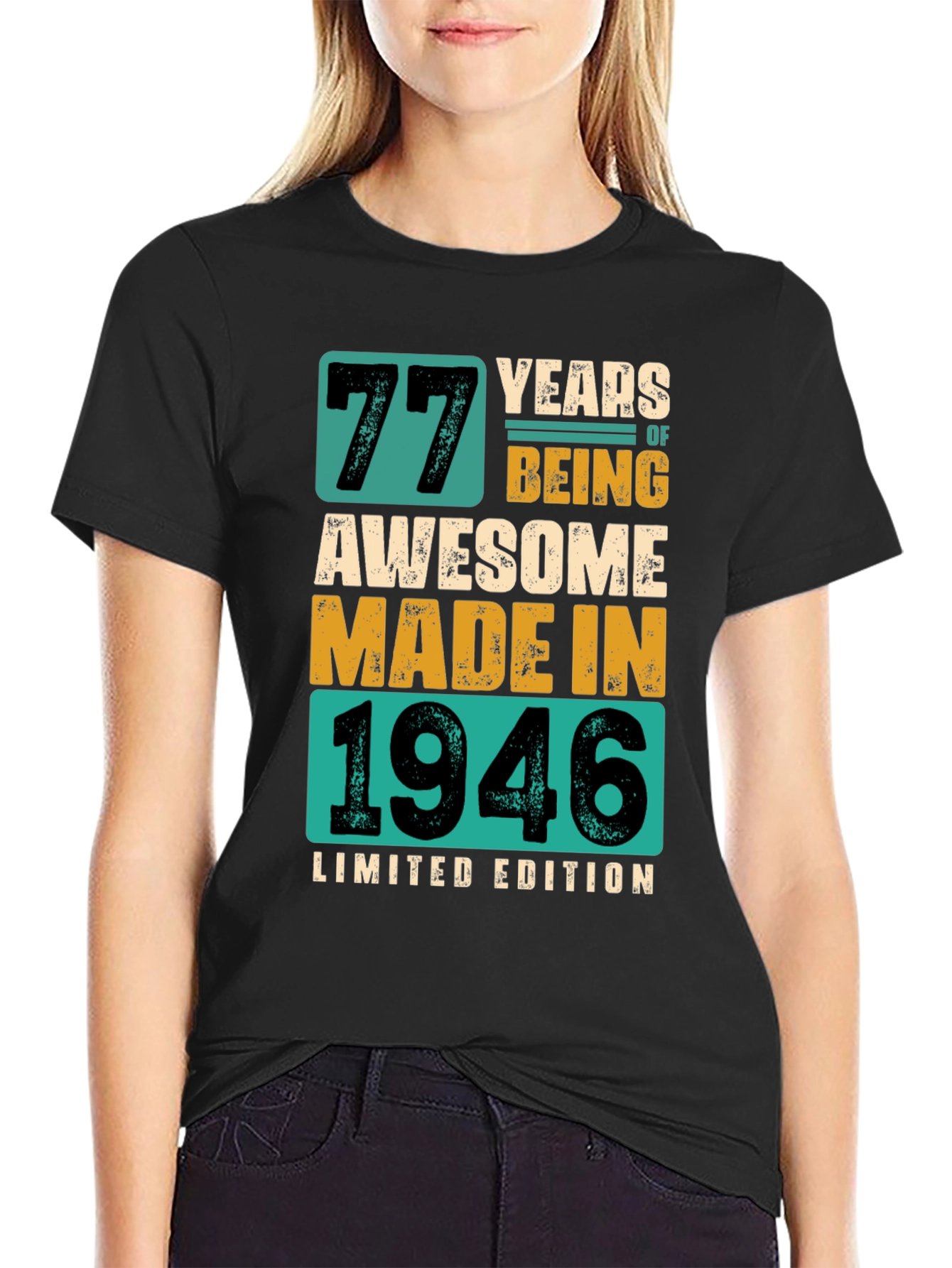 77 Years Awesome Made In 1946 Limited Edition T-Shirt