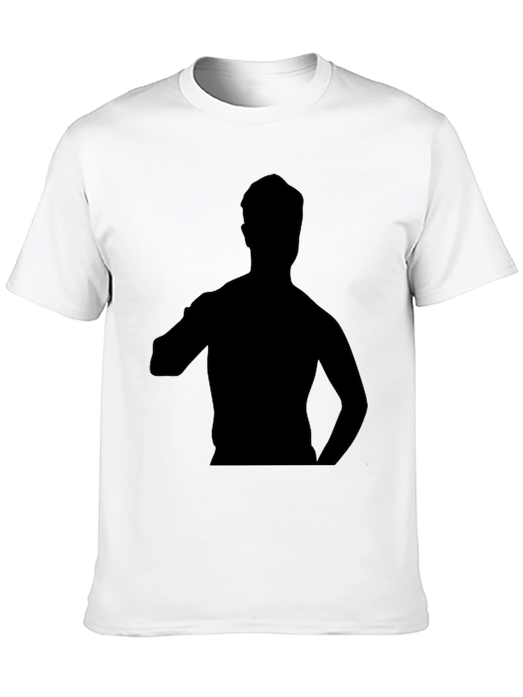 Mens Black T-Shirt with Silhouette Graphic