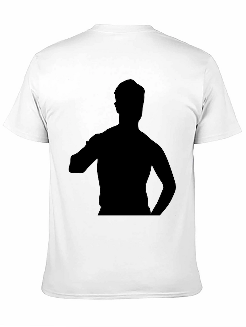 Mens Black T-Shirt with Silhouette Graphic