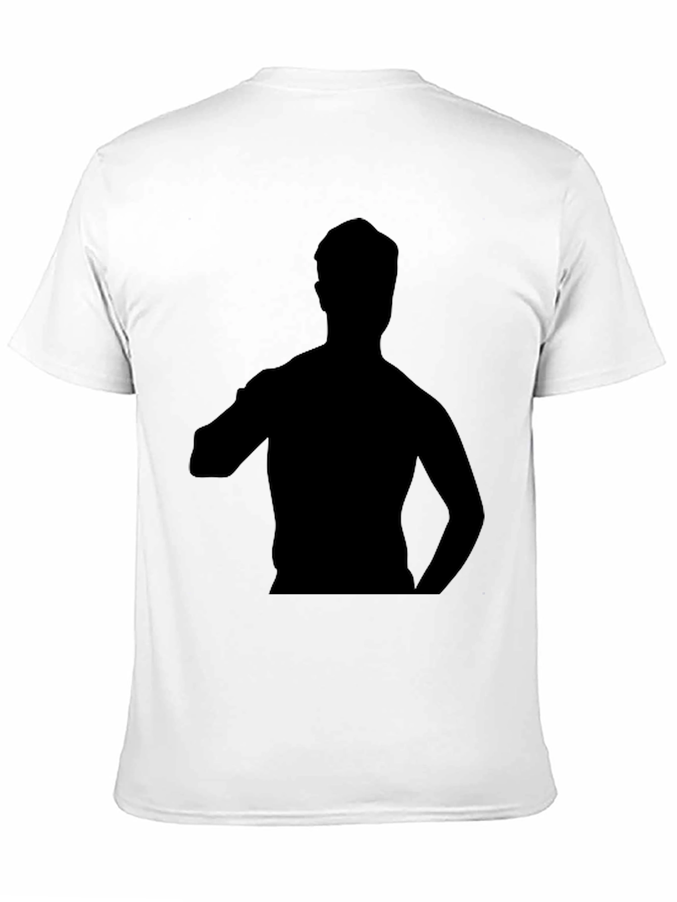 Mens Black T-Shirt with Silhouette Graphic