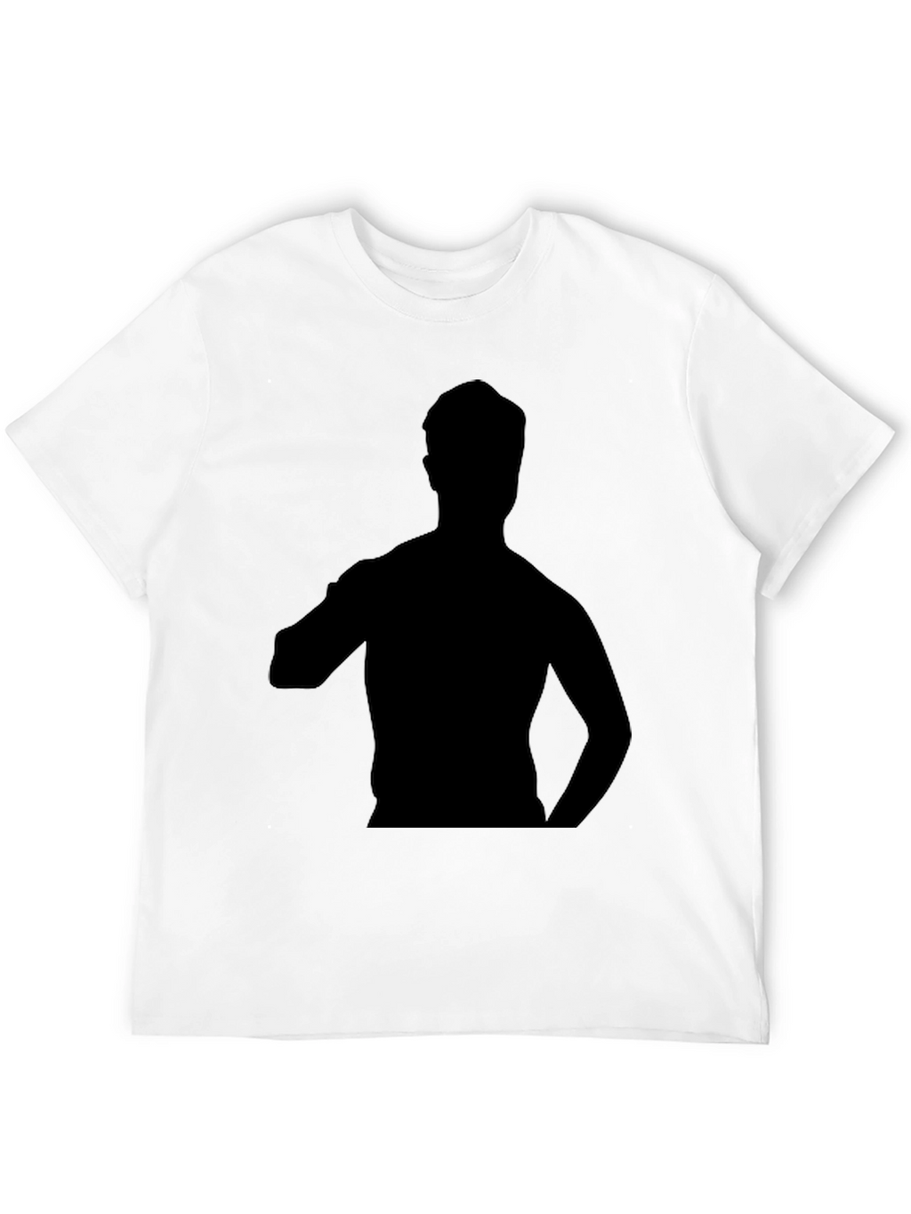 Mens Black T-Shirt with Silhouette Graphic