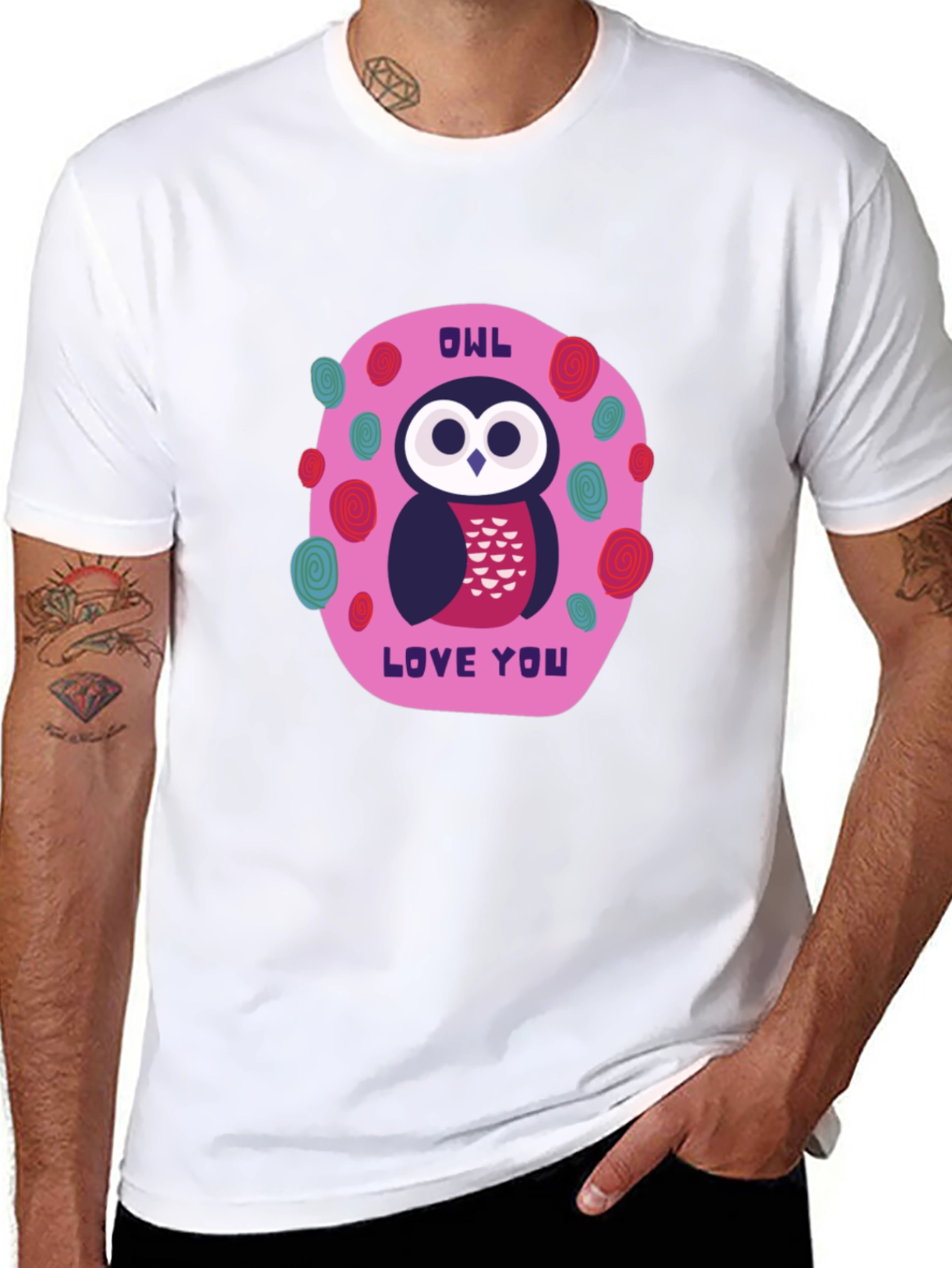 Owl Love You Graphic Tee - Black