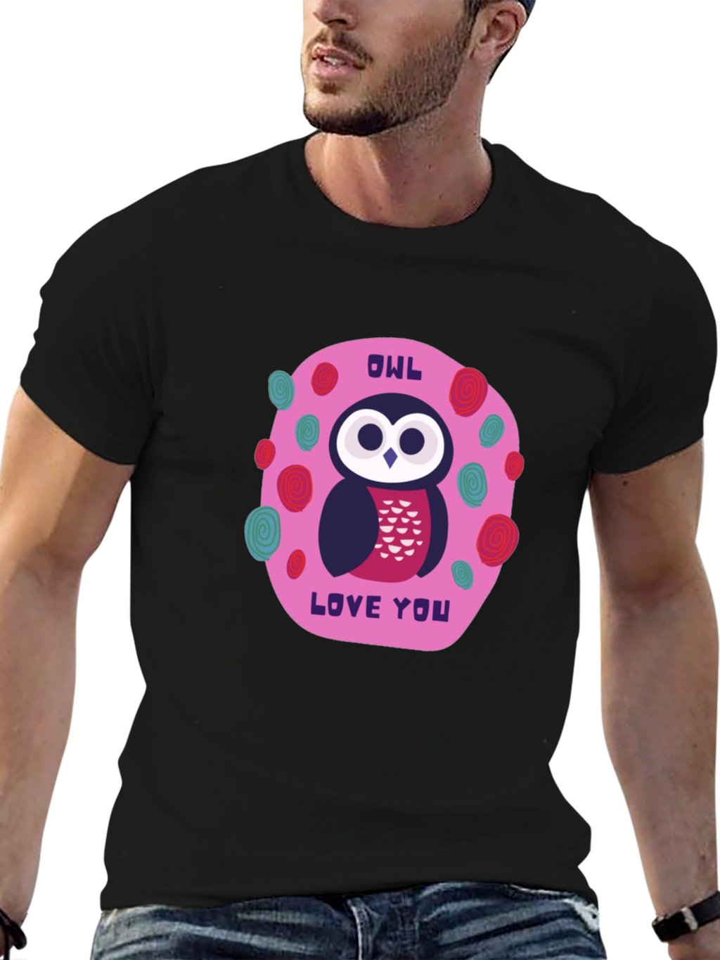 Owl Love You Graphic Tee - Black