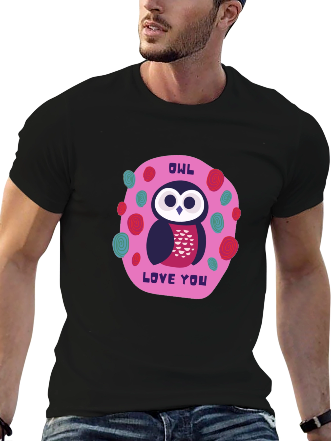 Owl Love You Graphic Tee - Black