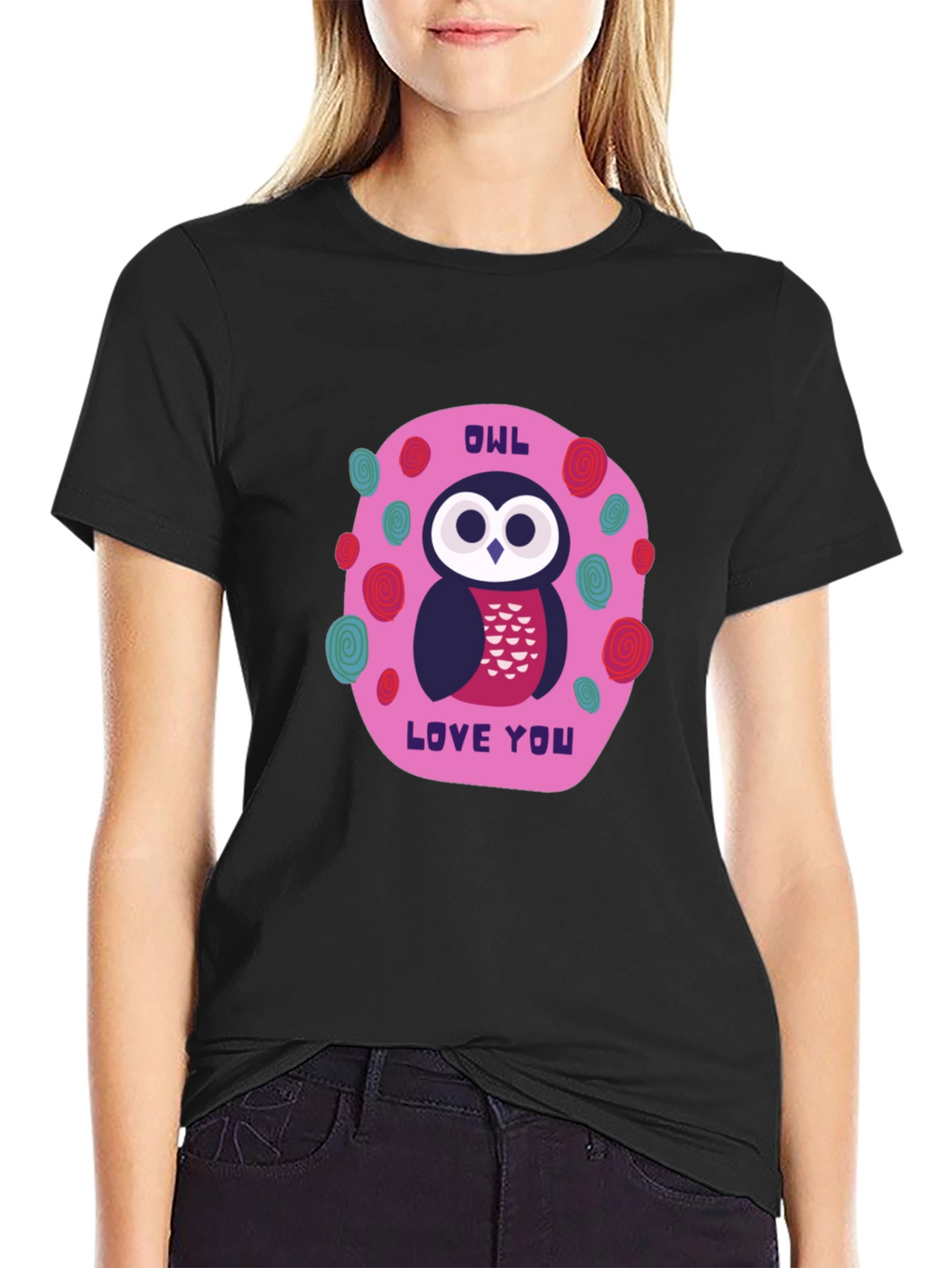 Owl Love You Graphic Tee - Black