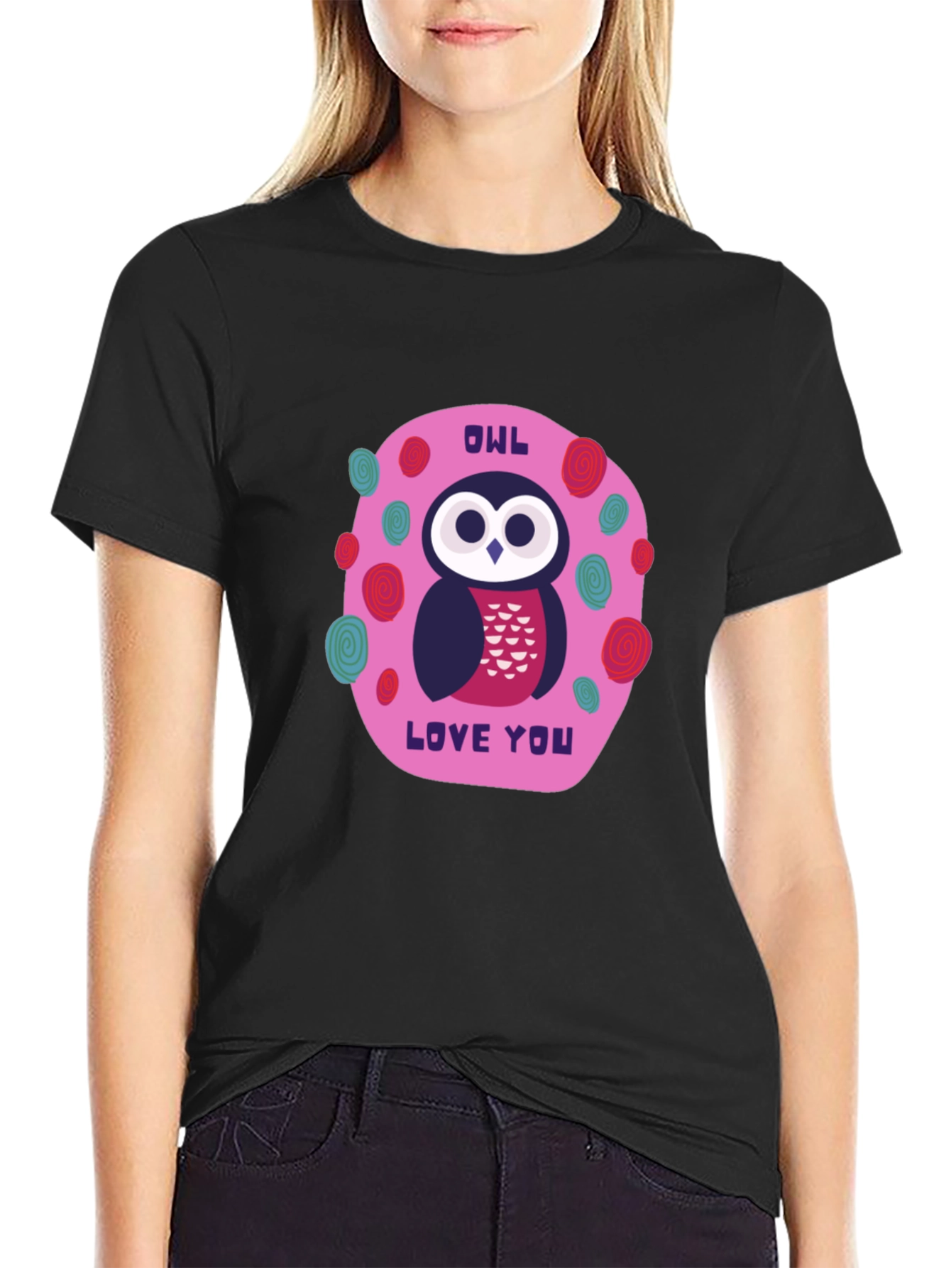 Owl Love You Graphic Tee - Black