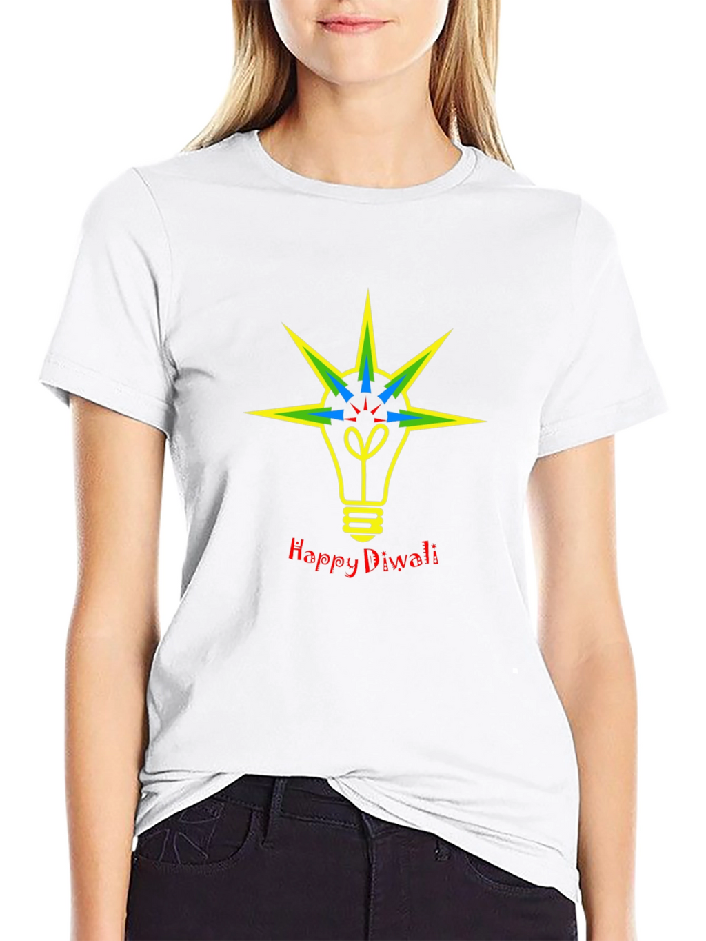 Happy Diwali Lightbulb Graphic Tee