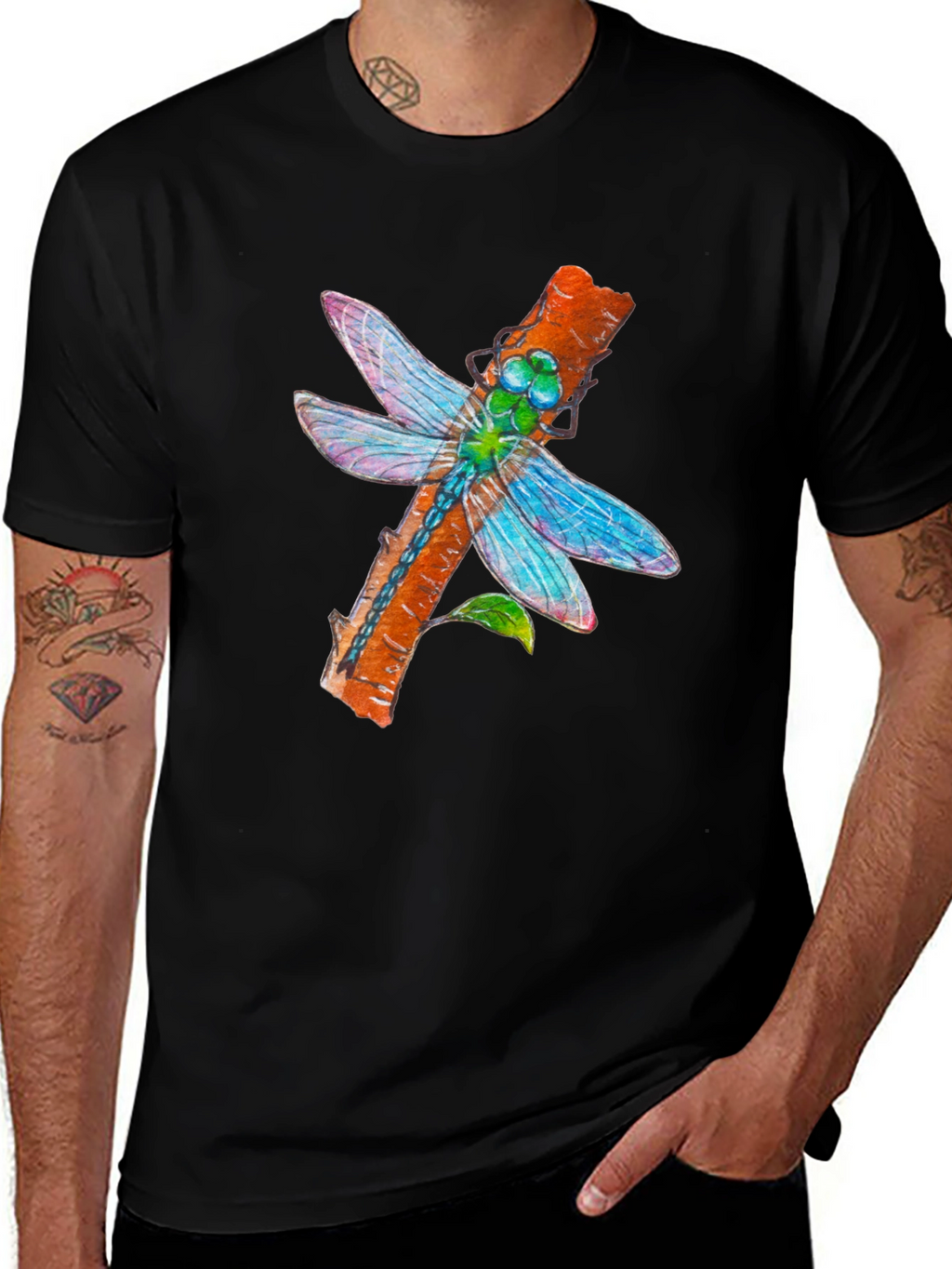 Dragonfly Graphic T-Shirt - Nature Inspired Print