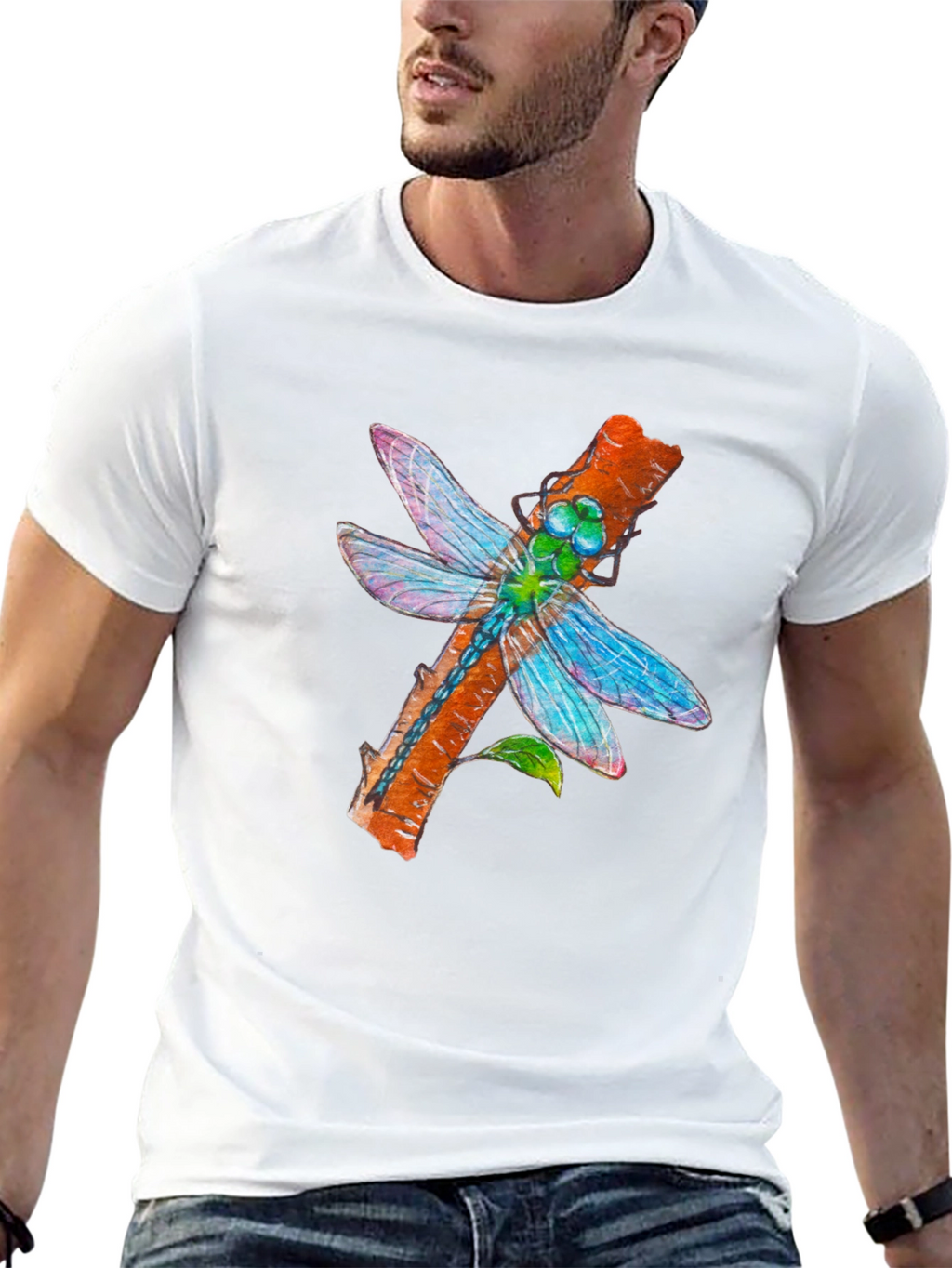 Dragonfly Graphic T-Shirt - Nature Inspired Print