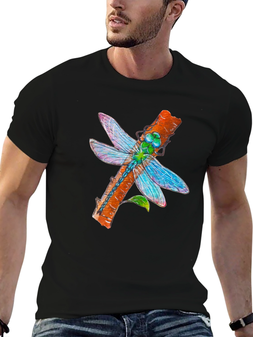 Dragonfly Graphic T-Shirt - Nature Inspired Print