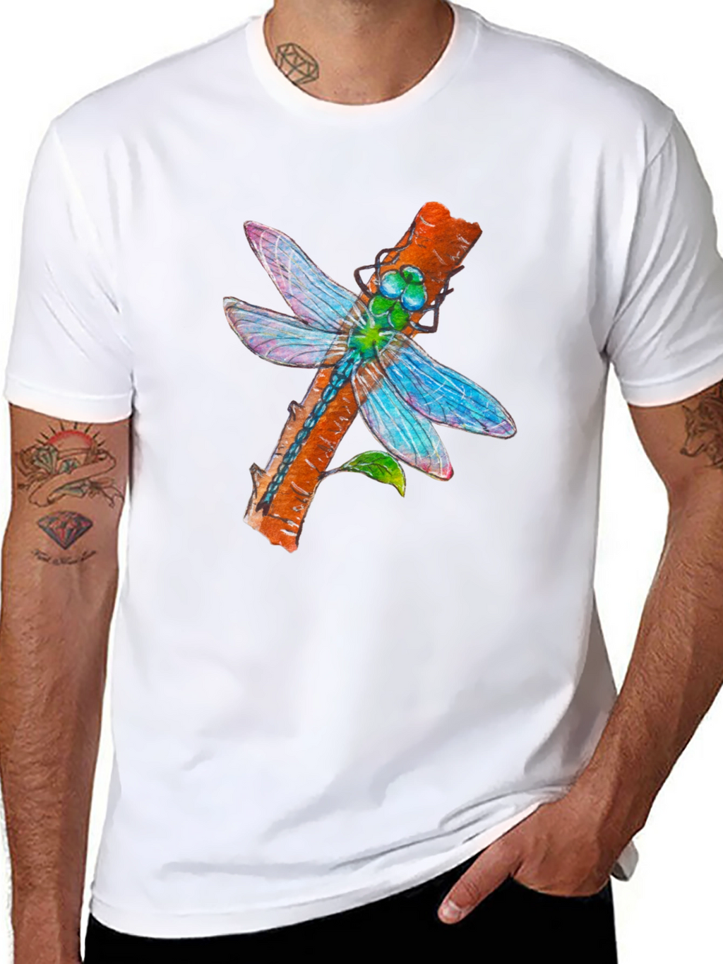 Dragonfly Graphic T-Shirt - Nature Inspired Print