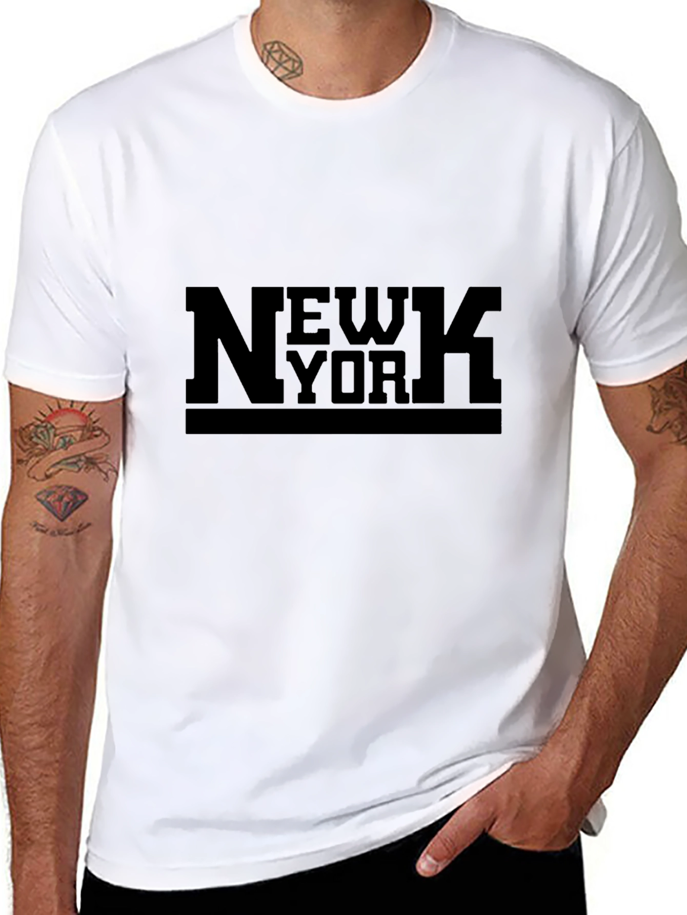 New York Graphic Print Black T-Shirt
