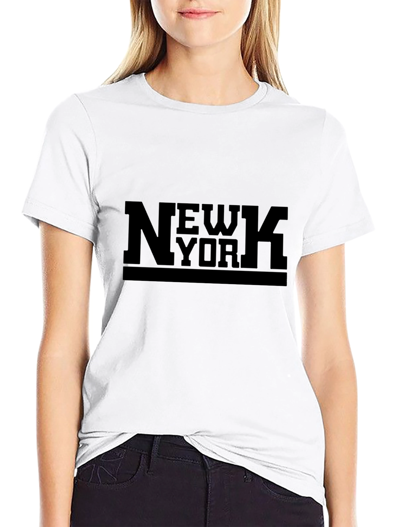 New York Graphic Print Black T-Shirt