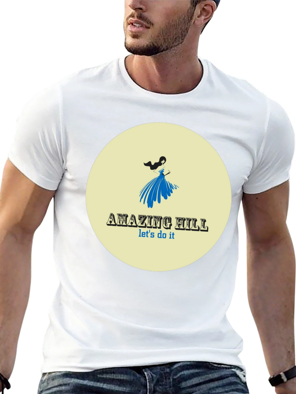Amazing Hill T-Shirt Black Stylish Graphic Tee