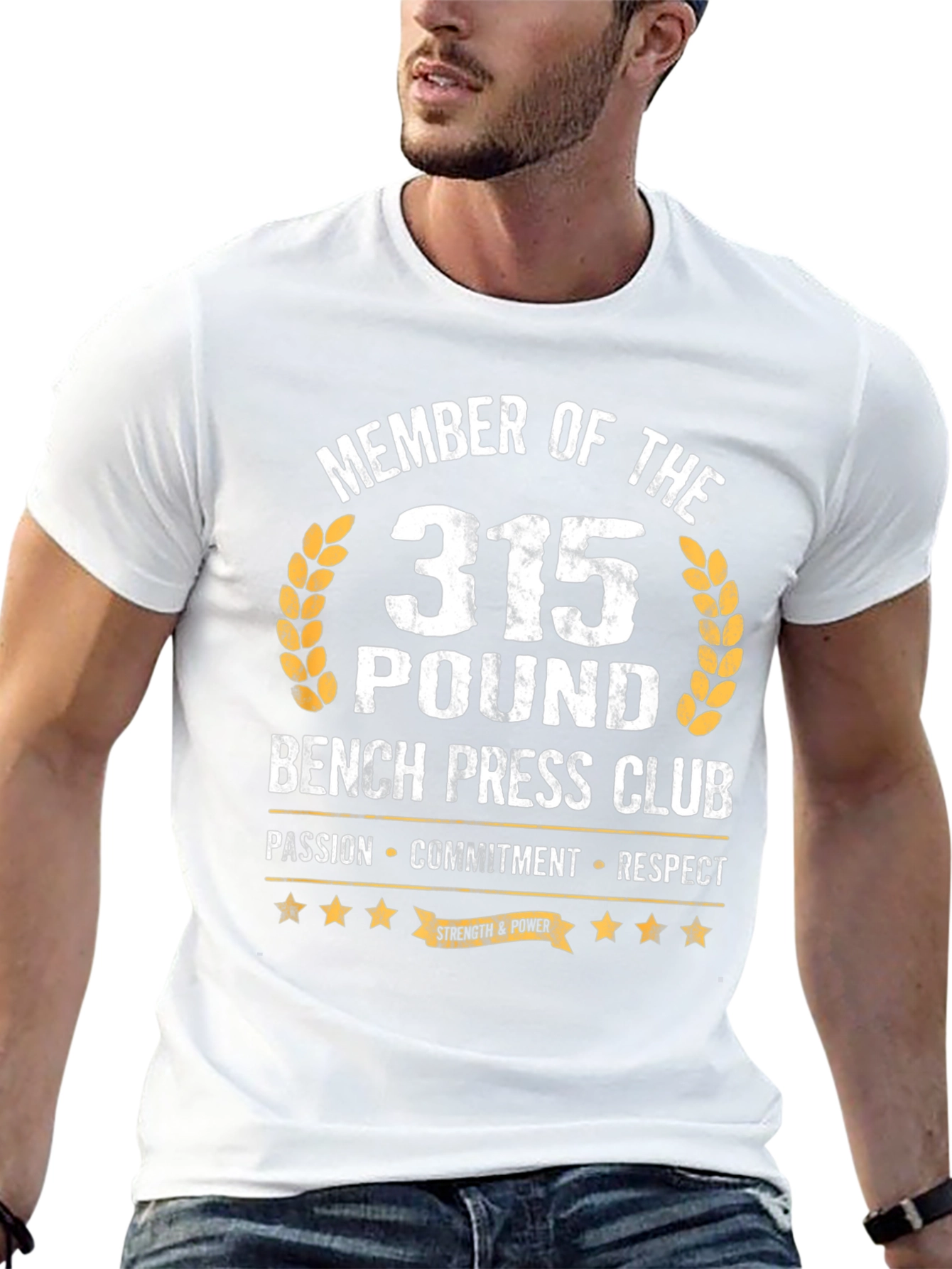 315 Bench Press Club T-Shirt - Passion Commitment Respect