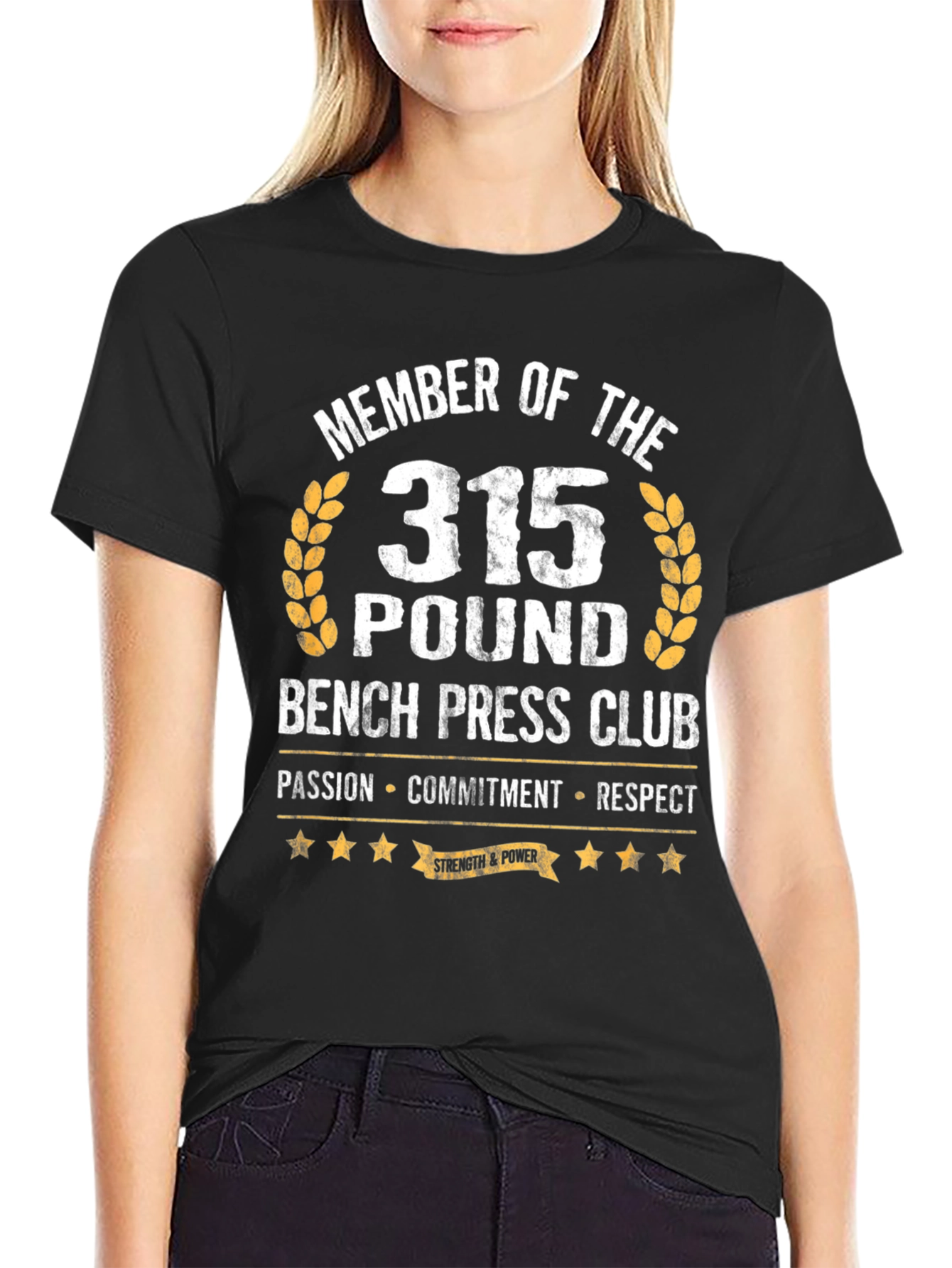 315 Bench Press Club T-Shirt - Passion Commitment Respect