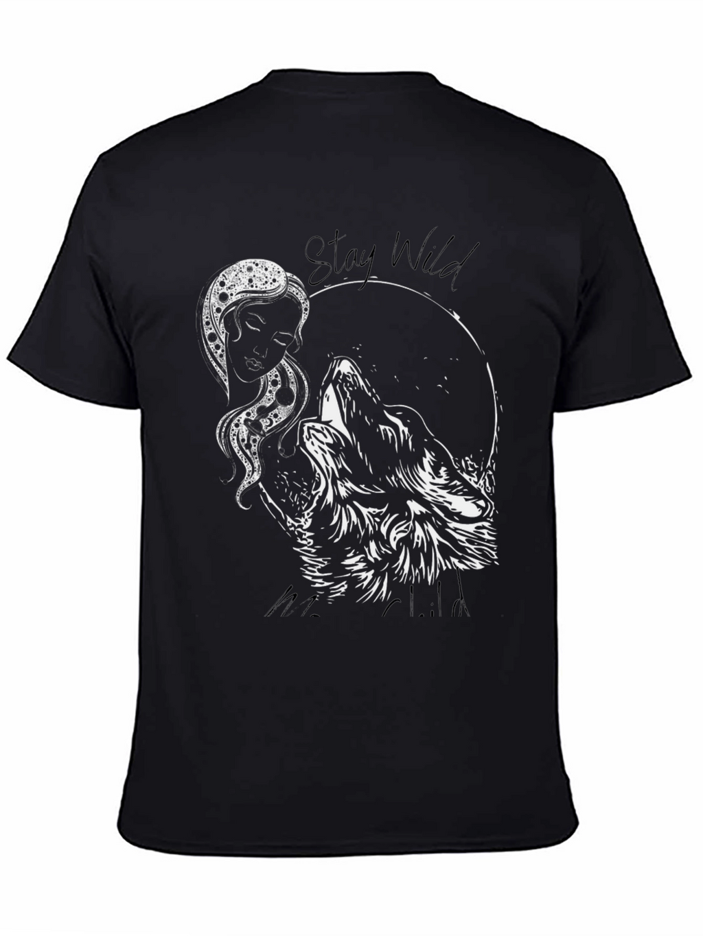 Stay Wild Moon Child Graphic Tee - Black