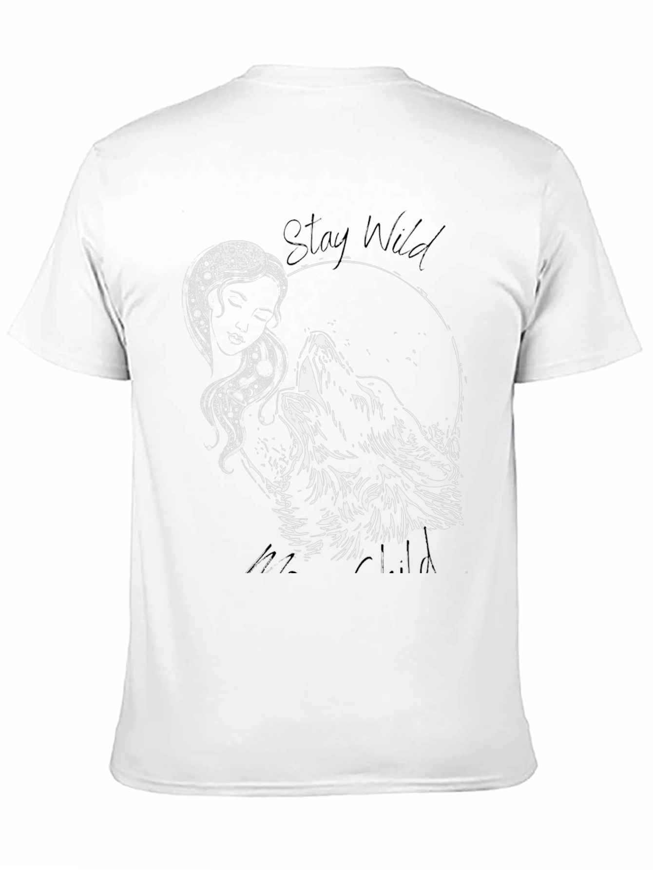Stay Wild Moon Child Graphic Tee - Black