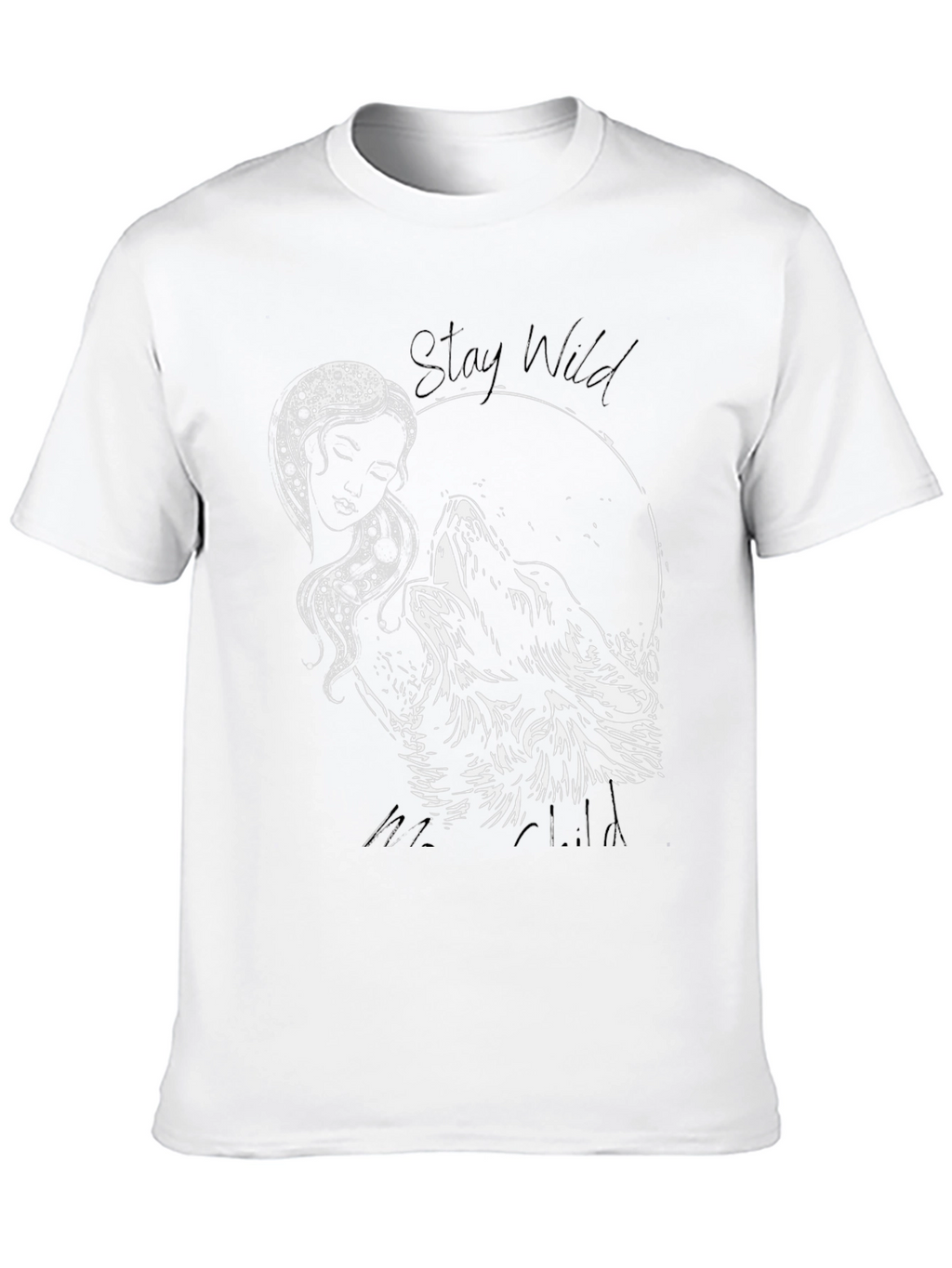 Stay Wild Moon Child Graphic Tee - Black