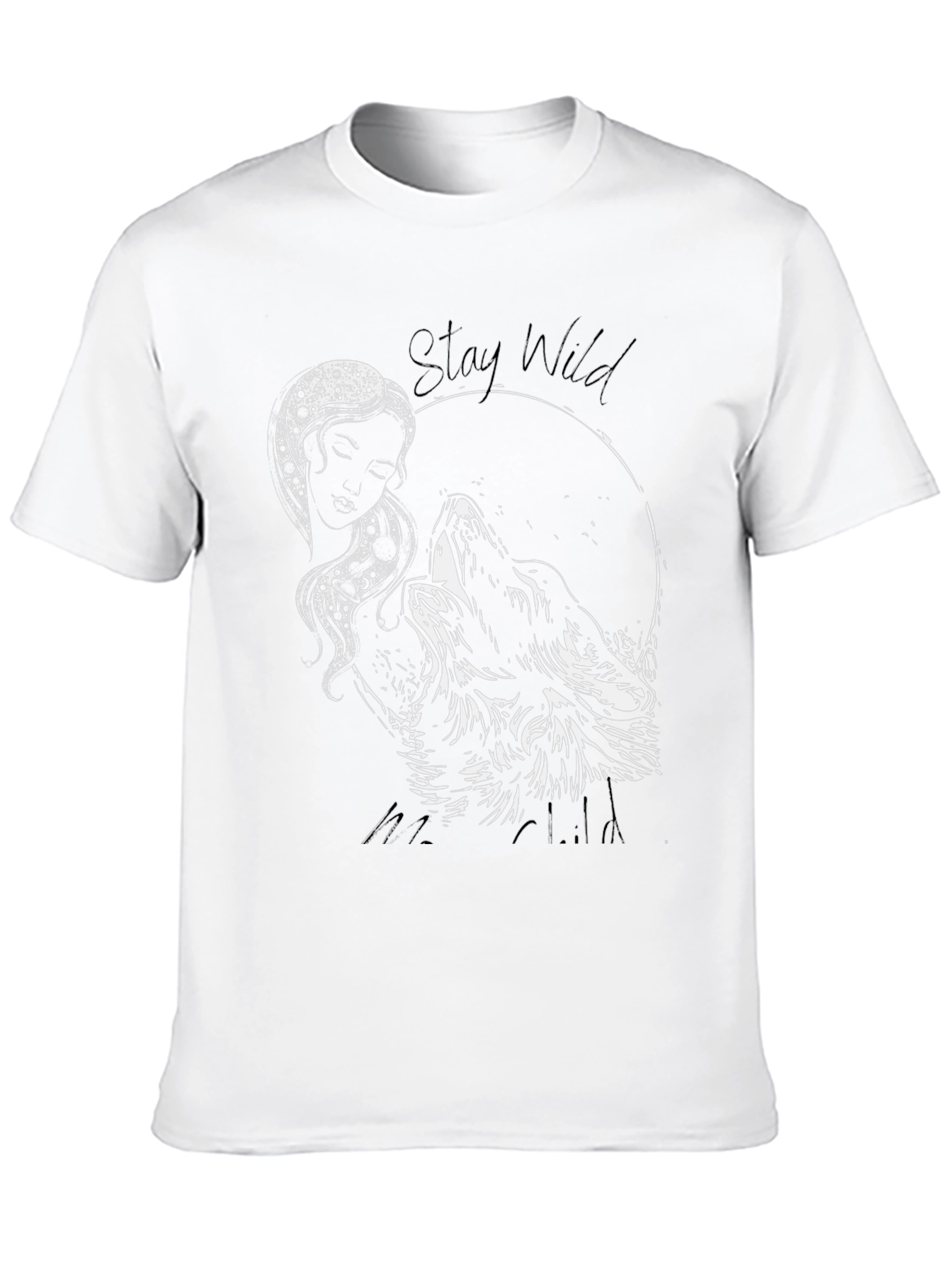 Stay Wild Moon Child Graphic Tee - Black