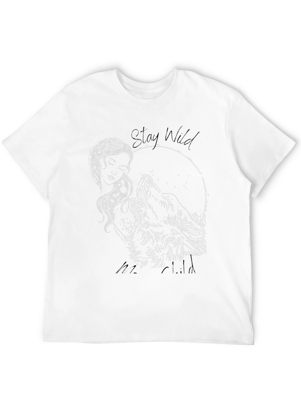 Stay Wild Moon Child Graphic Tee - Black