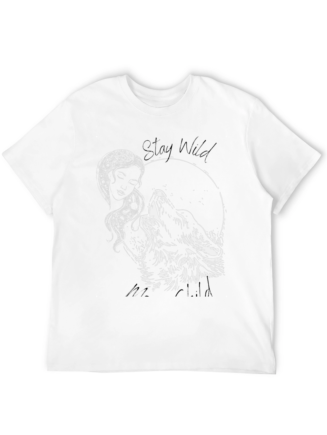 Stay Wild Moon Child Graphic Tee - Black