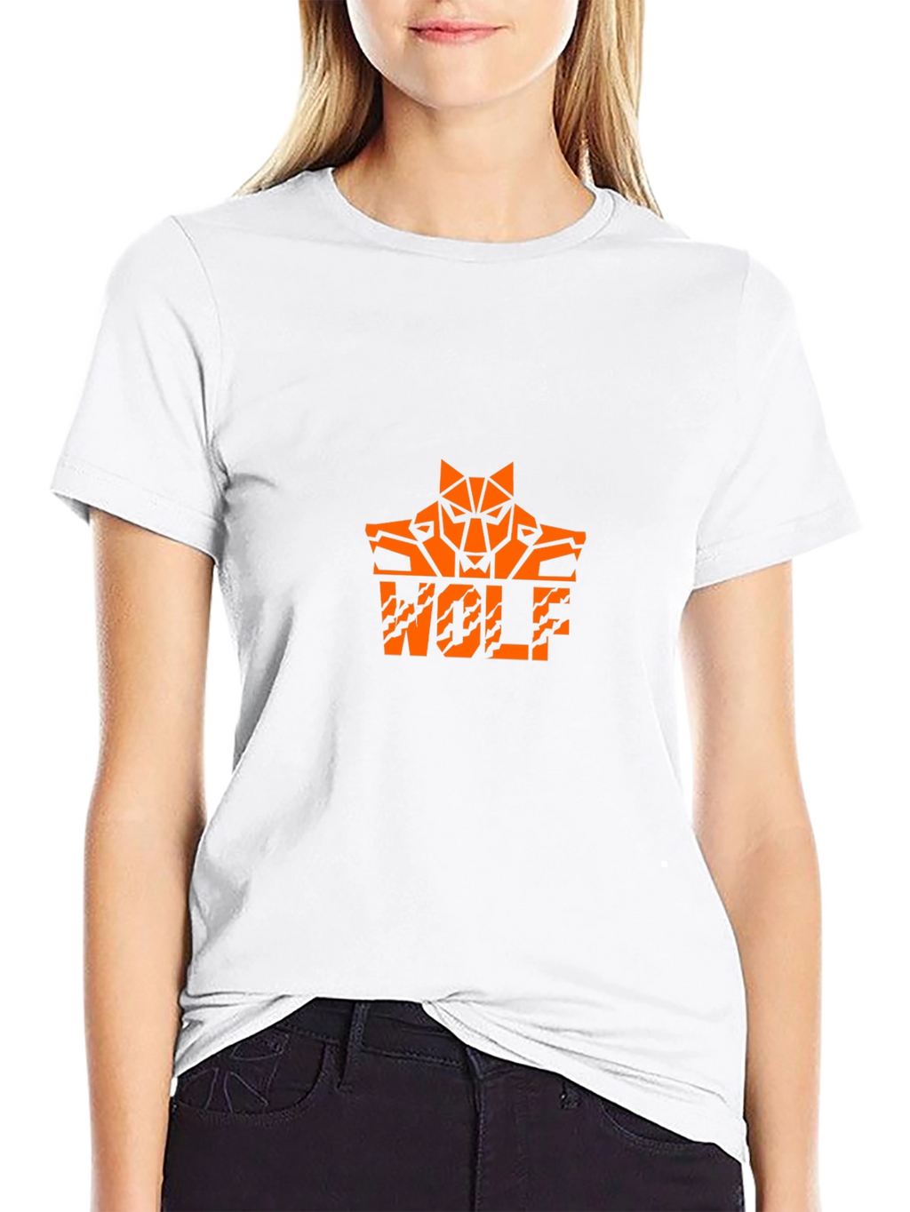 Wolf Graphic Tee - Cool Orange Design