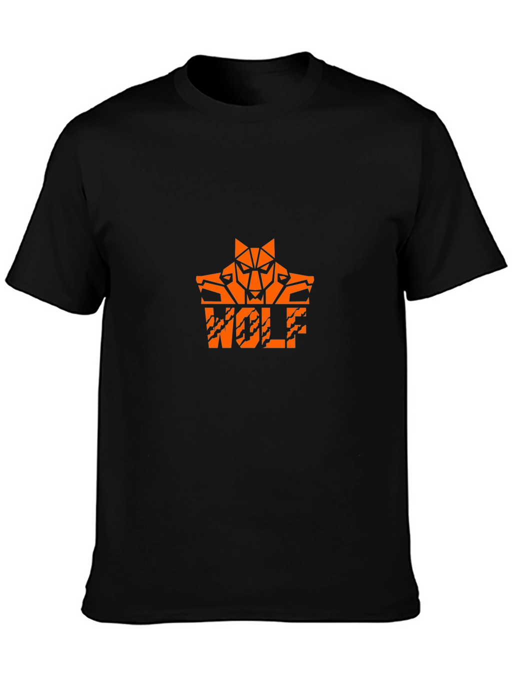 Wolf Graphic Tee - Cool Orange Design