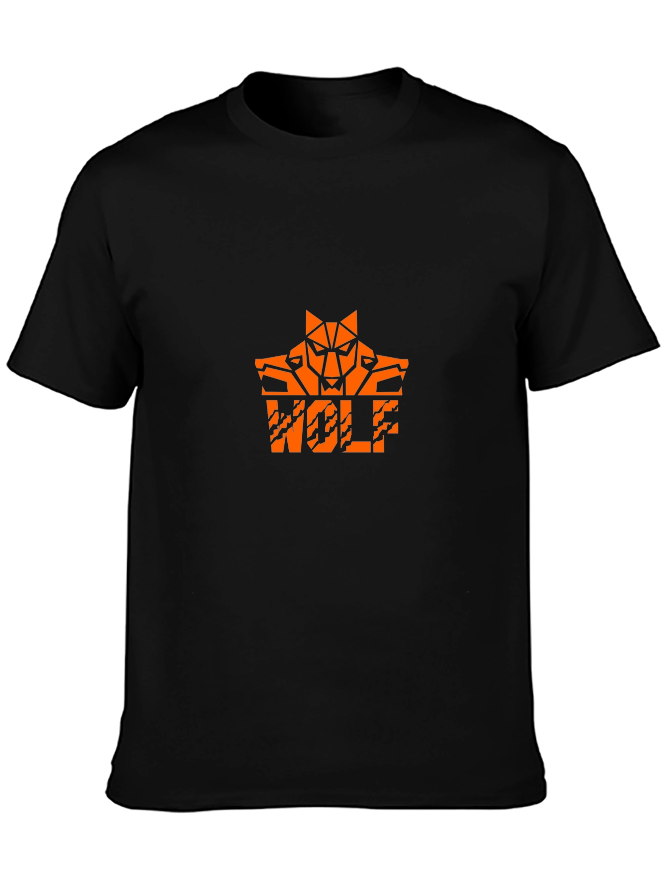 Wolf Graphic Tee - Cool Orange Design