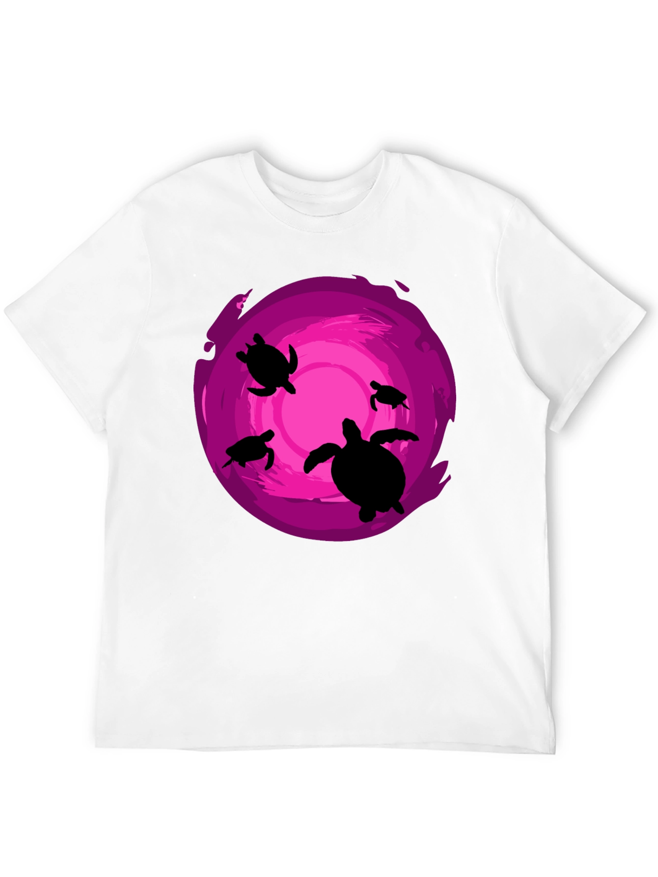 Turtle Silhouette Graphic Tee - Ocean Lover Shirt