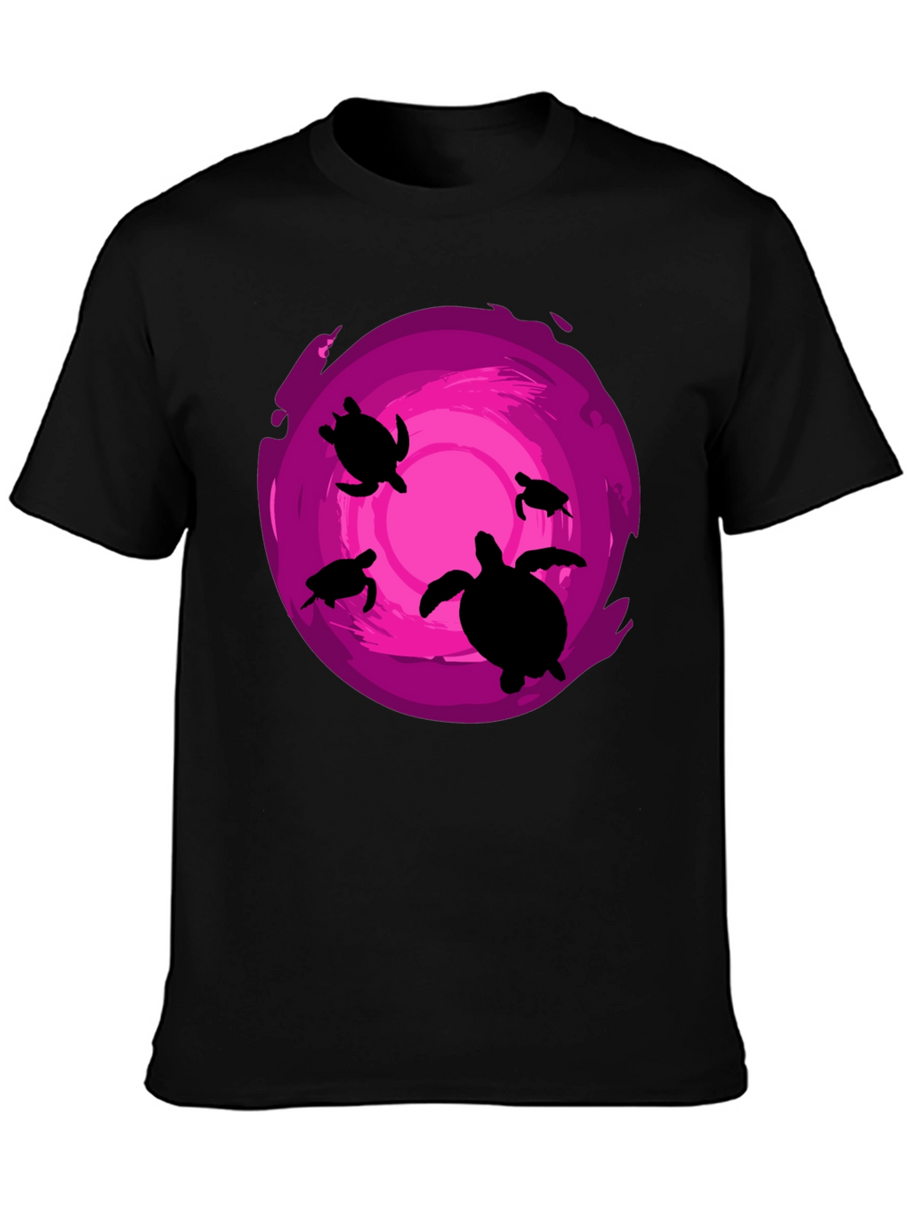 Turtle Silhouette Graphic Tee - Ocean Lover Shirt