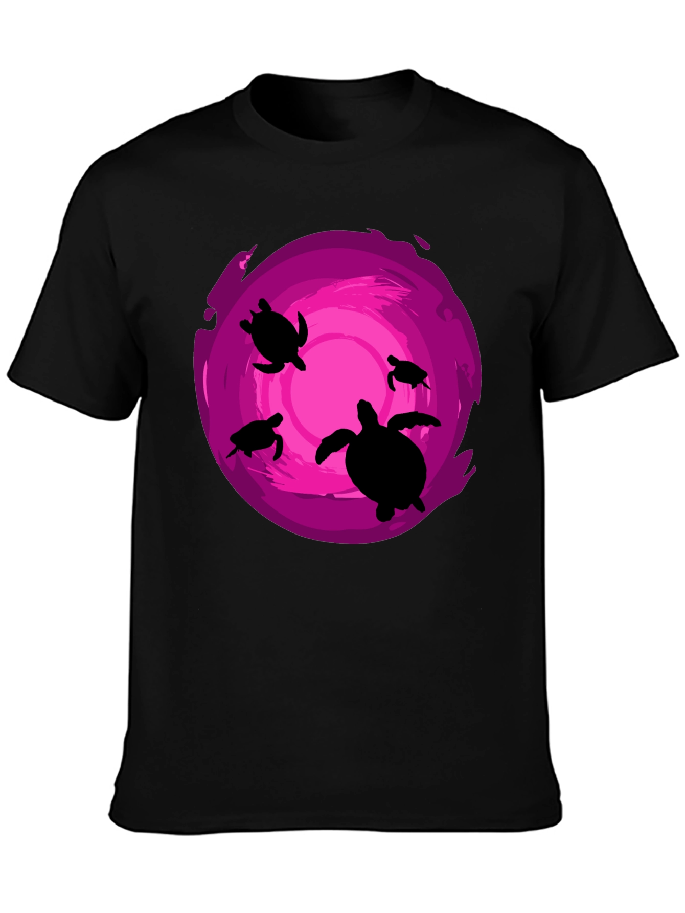 Turtle Silhouette Graphic Tee - Ocean Lover Shirt