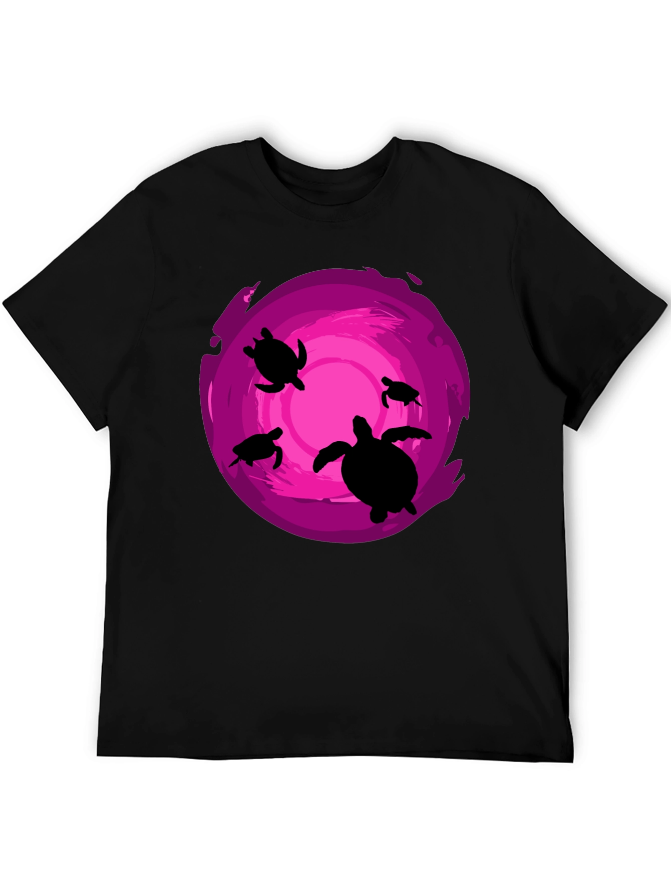 Turtle Silhouette Graphic Tee - Ocean Lover Shirt