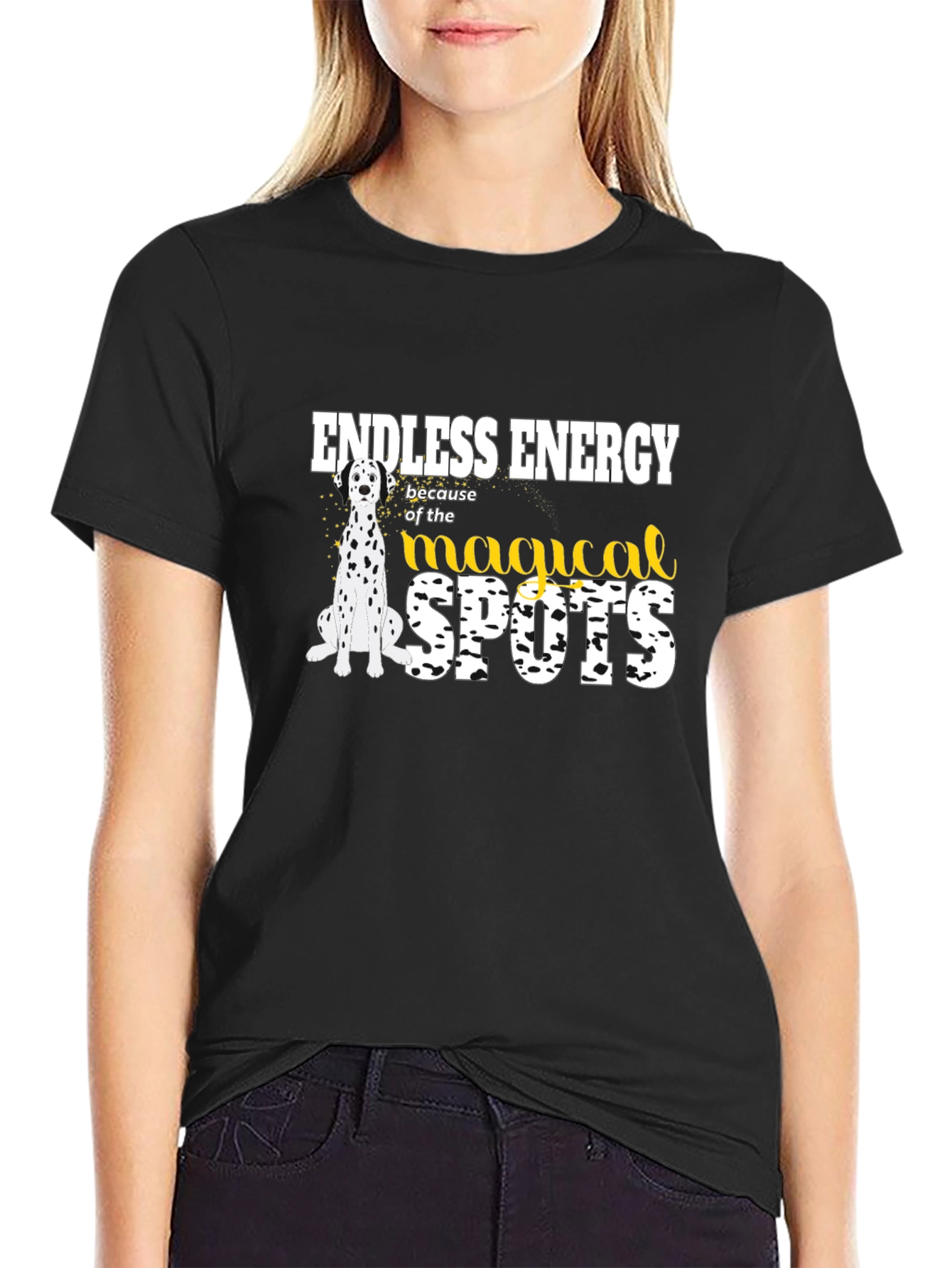 Endless Energy Dalmatian Spots Graphic Tee