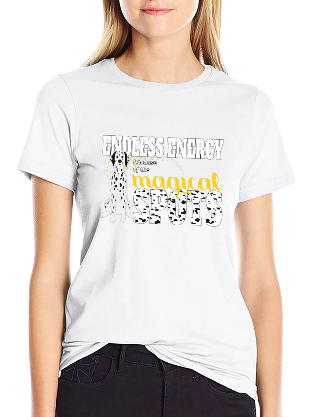 Endless Energy Dalmatian Spots Graphic Tee