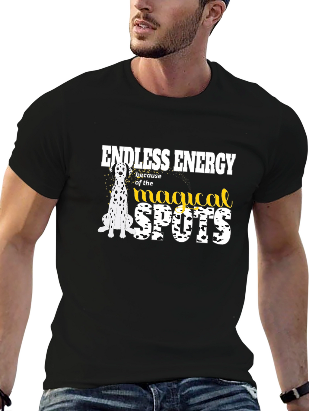 Endless Energy Dalmatian Spots Graphic Tee