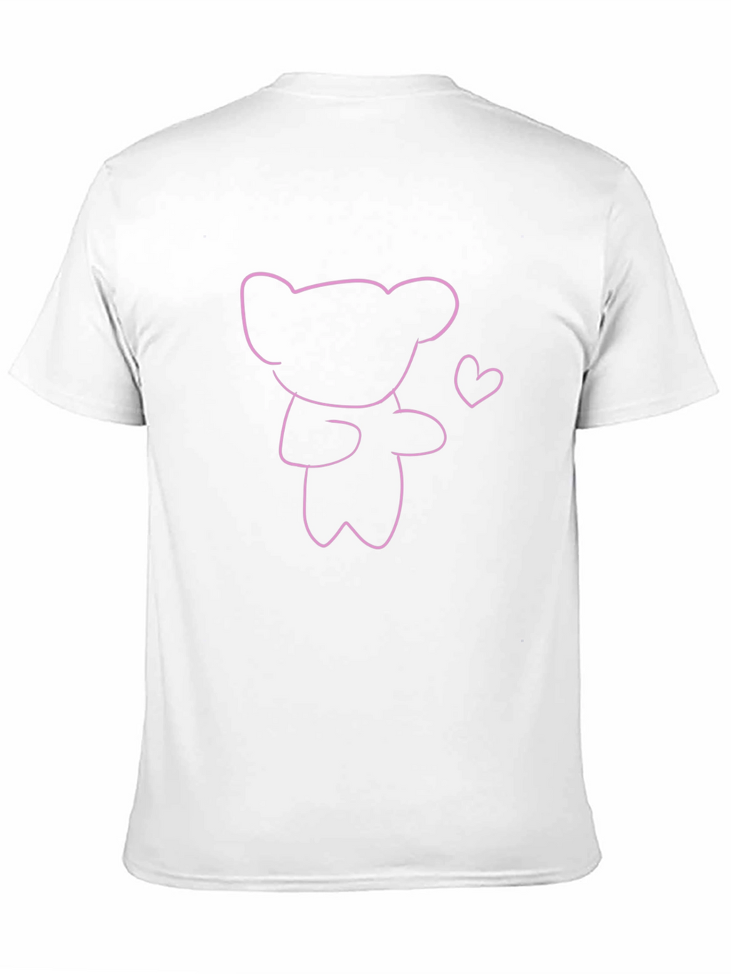 Cute Bear Outline T-Shirt - Trendy Casual Top