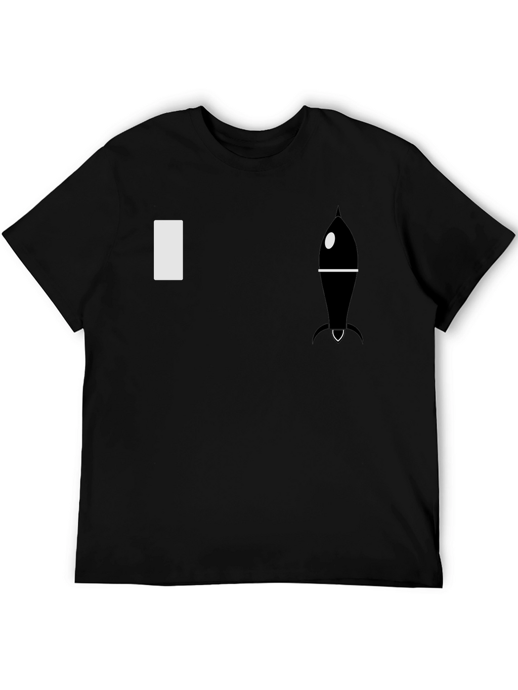 Rocket Graphic Tee - Premium Black Cotton T-Shirt