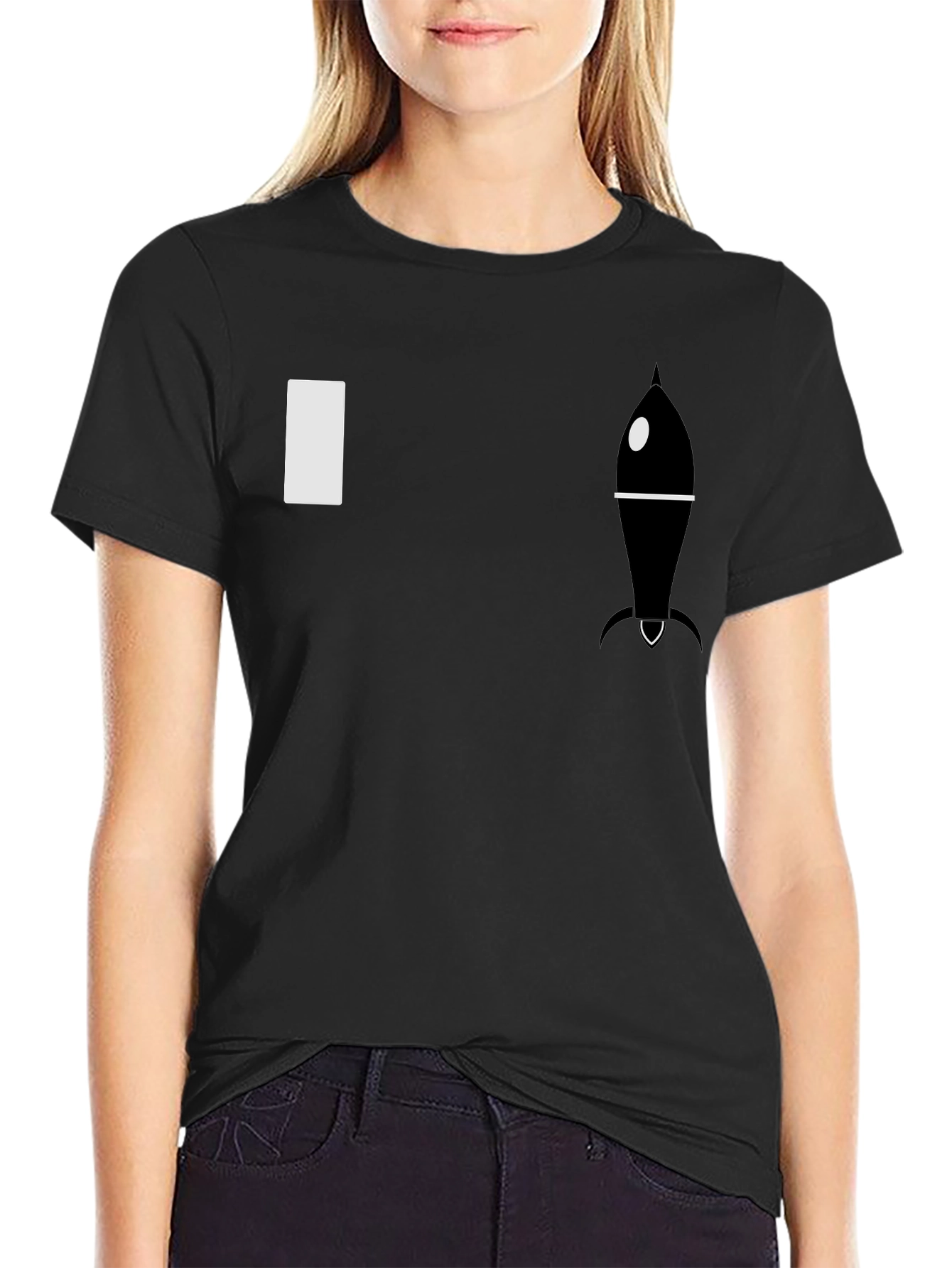 Rocket Graphic Tee - Premium Black Cotton T-Shirt