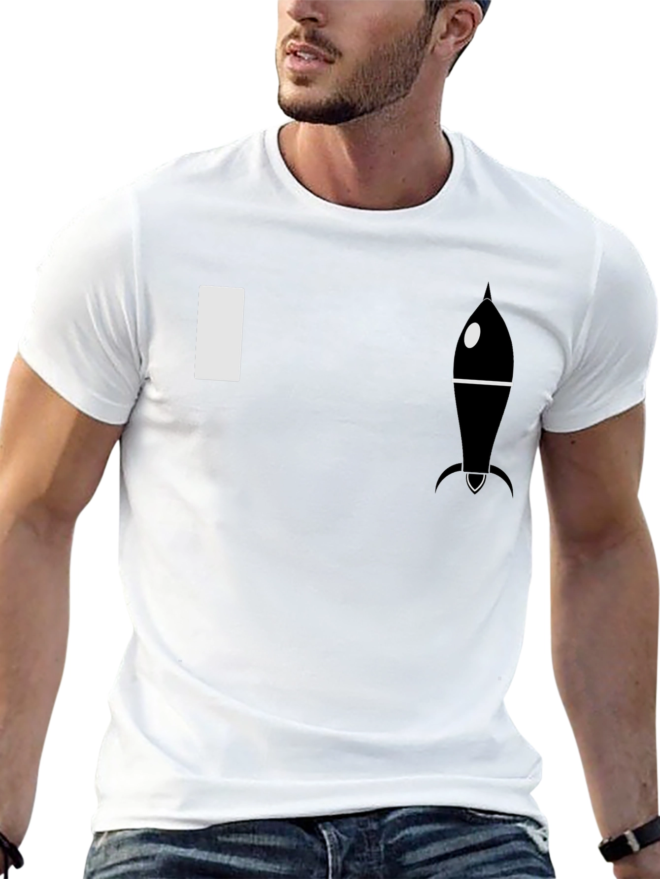 Rocket Graphic Tee - Premium Black Cotton T-Shirt