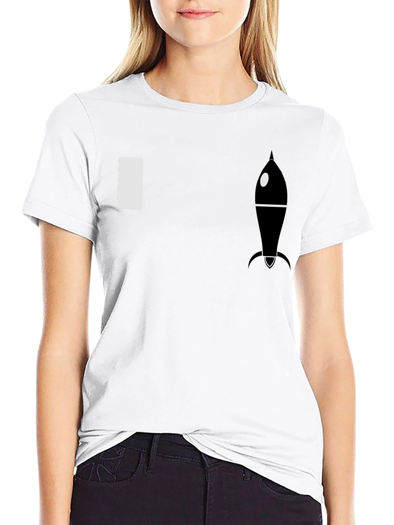 Rocket Graphic Tee - Premium Black Cotton T-Shirt