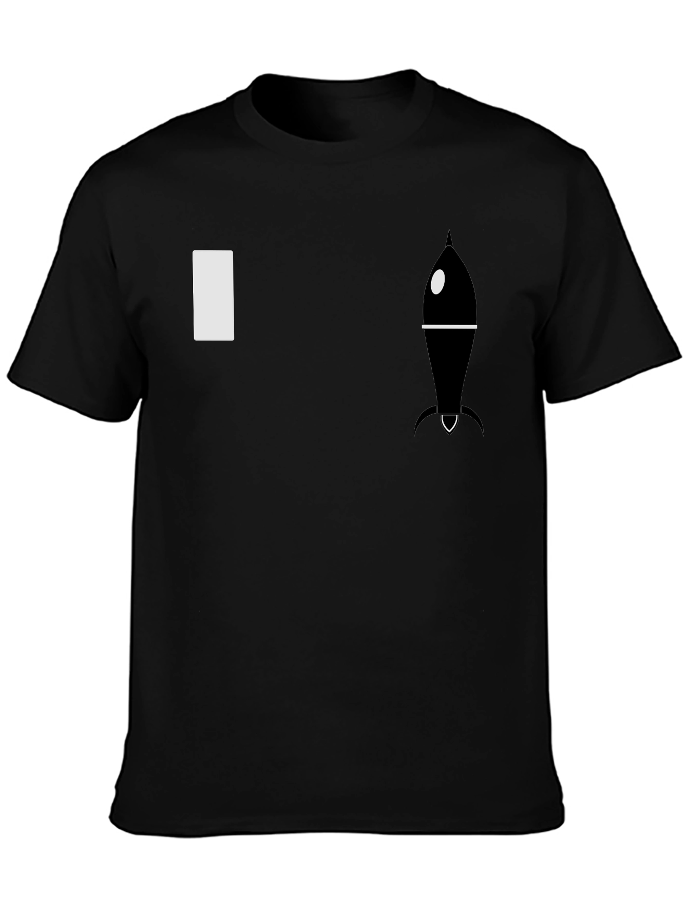 Rocket Graphic Tee - Premium Black Cotton T-Shirt