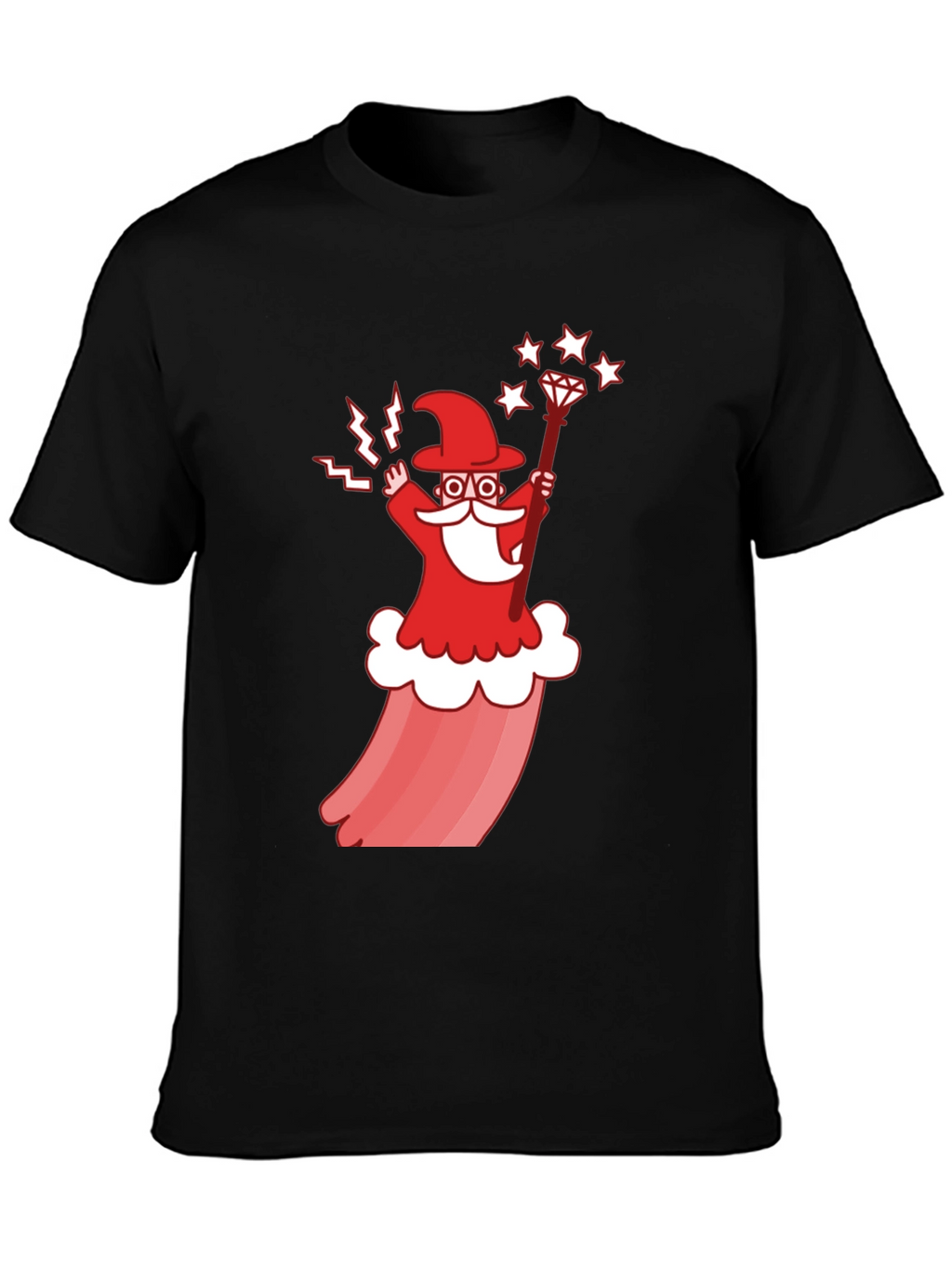 Wizard Cartoon Graphic T-Shirt - Stylish Cotton Tee