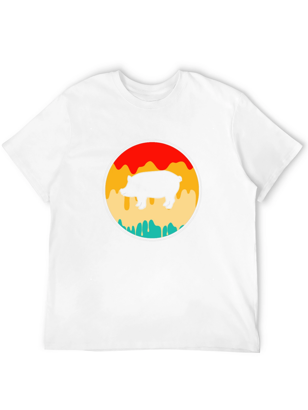 Retro Pig Graphic T-Shirt - Black Cotton Tee