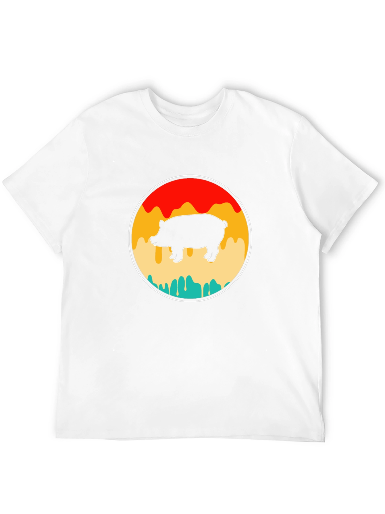 Retro Pig Graphic T-Shirt - Black Cotton Tee
