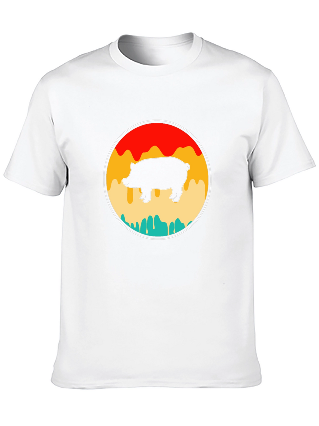 Retro Pig Graphic T-Shirt - Black Cotton Tee