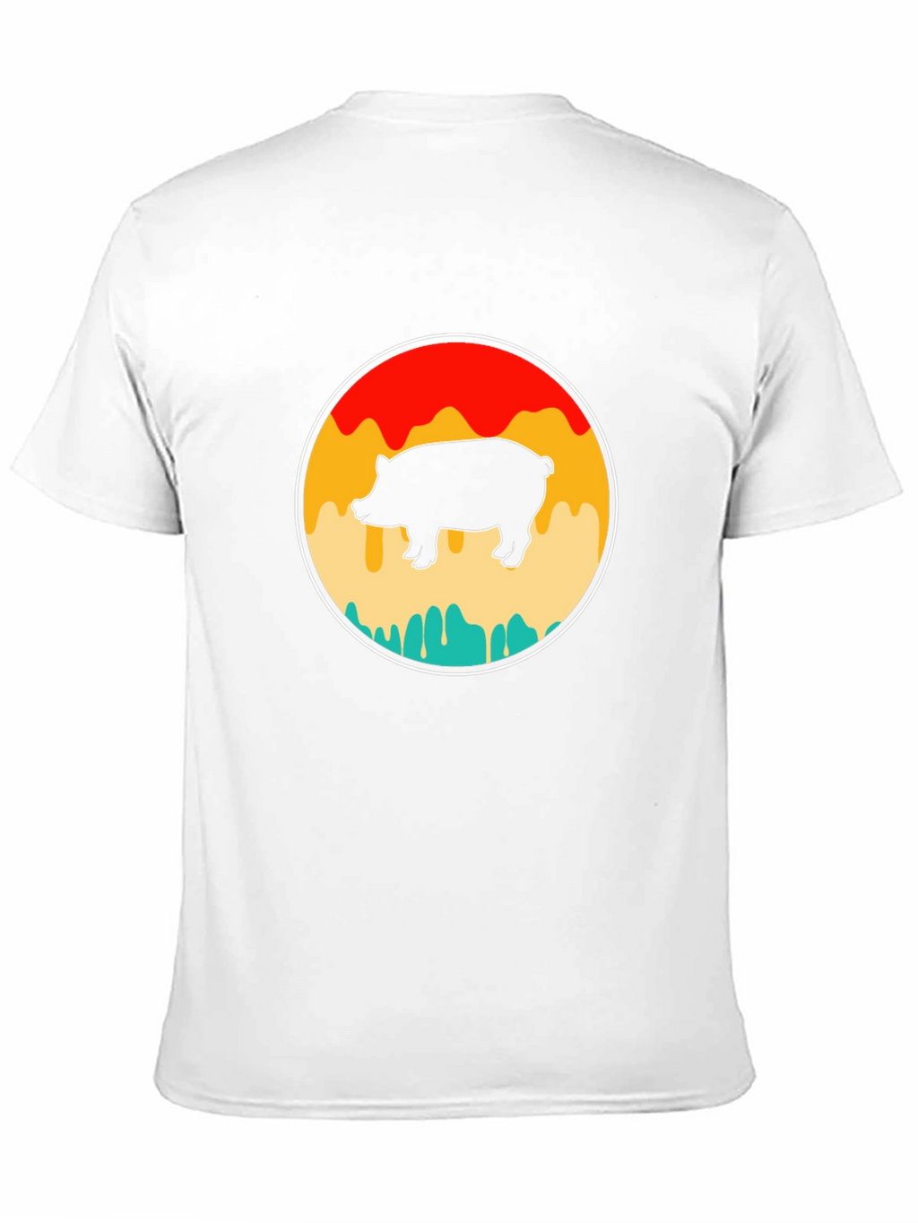 Retro Pig Graphic T-Shirt - Black Cotton Tee