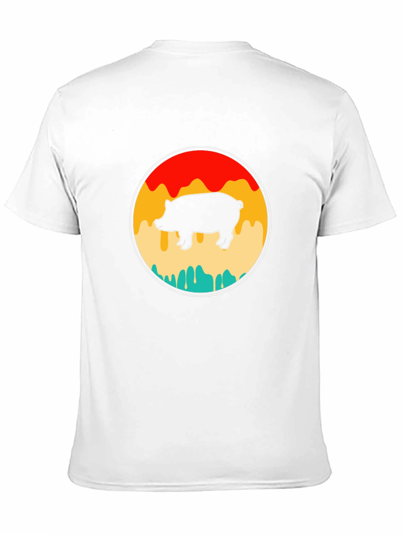 Retro Pig Graphic T-Shirt - Black Cotton Tee